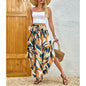Casual Summer Floral Tie-Front Skirt
