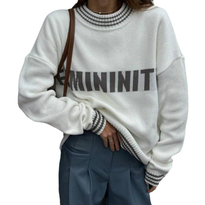 Knitted Sweater Sweater Round Neck Pullover For Women - Sculptify™