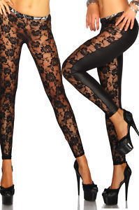LaceFlex Leather Leggings