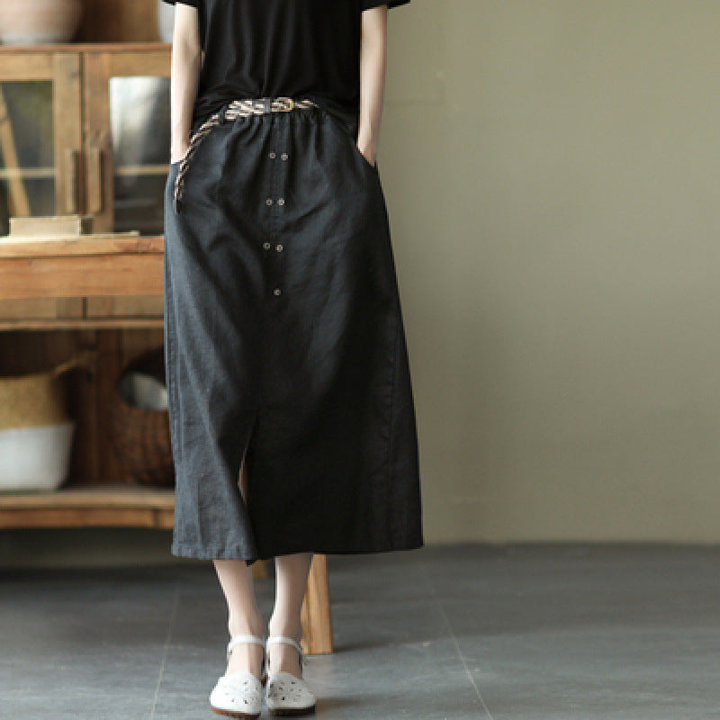 Classic Retro Slim A-Line Skirt