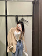 Women's Solid Color Straight Blazer With Button - Sculptify™