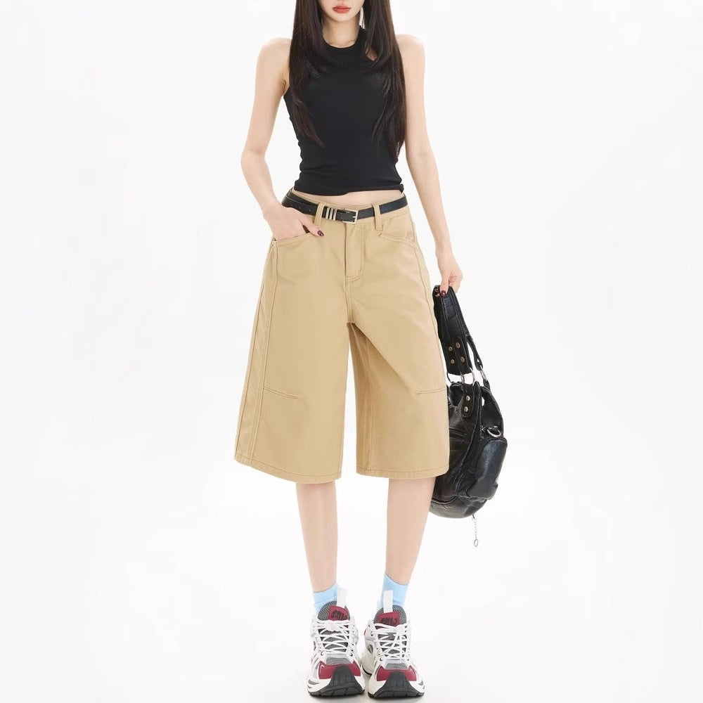 Versatile Plus Size Fold-Over Shorts