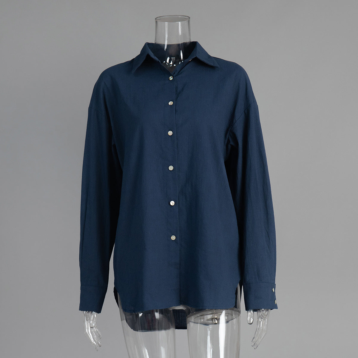Casual Solid-color Minimalist Loose-fit Shirt - Sculptify™