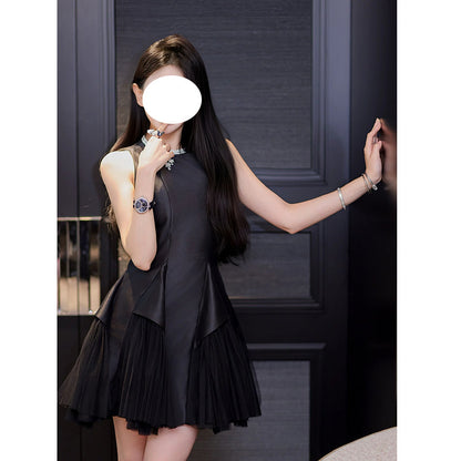 Puff Mesh Stitching Pearlescent Dress - Sculptify™