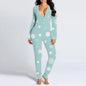 Printed Button Tight Jumpsuit For Women - Sculptify™