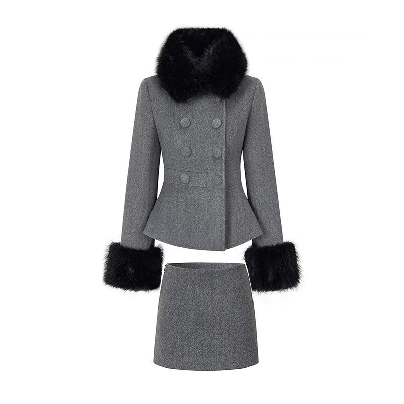 Chic Tweed Two-Piece Set For Socialites Sweet Defined-Waistline Design In The Style For Rich-Daughter Style Looks - Sculptify™