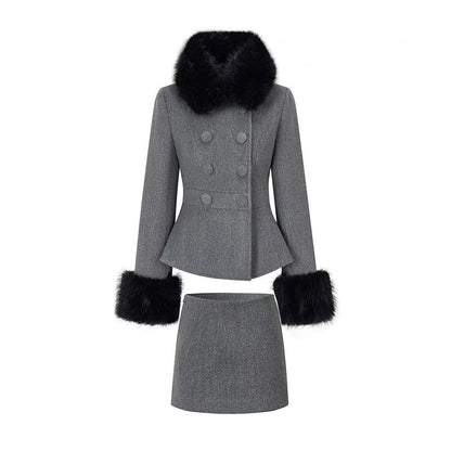 Chic Tweed Two-Piece Set For Socialites Sweet Defined-Waistline Design In The Style For Rich-Daughter Style Looks - Sculptify™