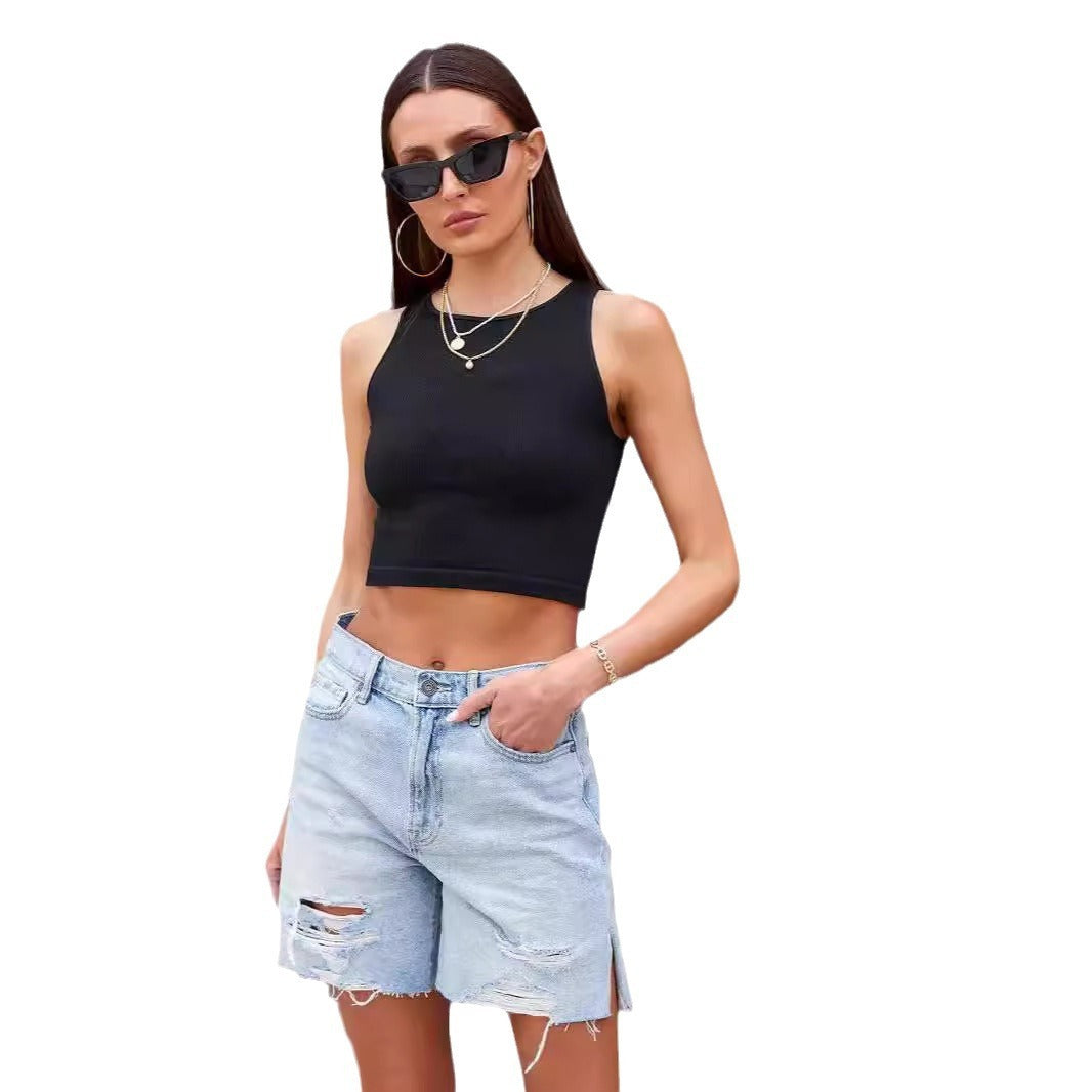 Casual Hipster Water-Washed Shorts