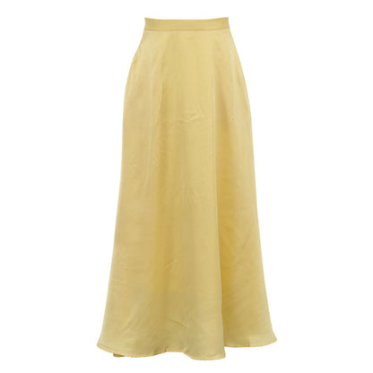 Sleek Draping Polyester Satin Skirt