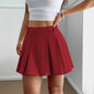 Trendy Girdle Waist Solid Pleated Skirt