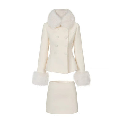Chic Tweed Two-Piece Set For Socialites Sweet Defined-Waistline Design In The Style For Rich-Daughter Style Looks - Sculptify™