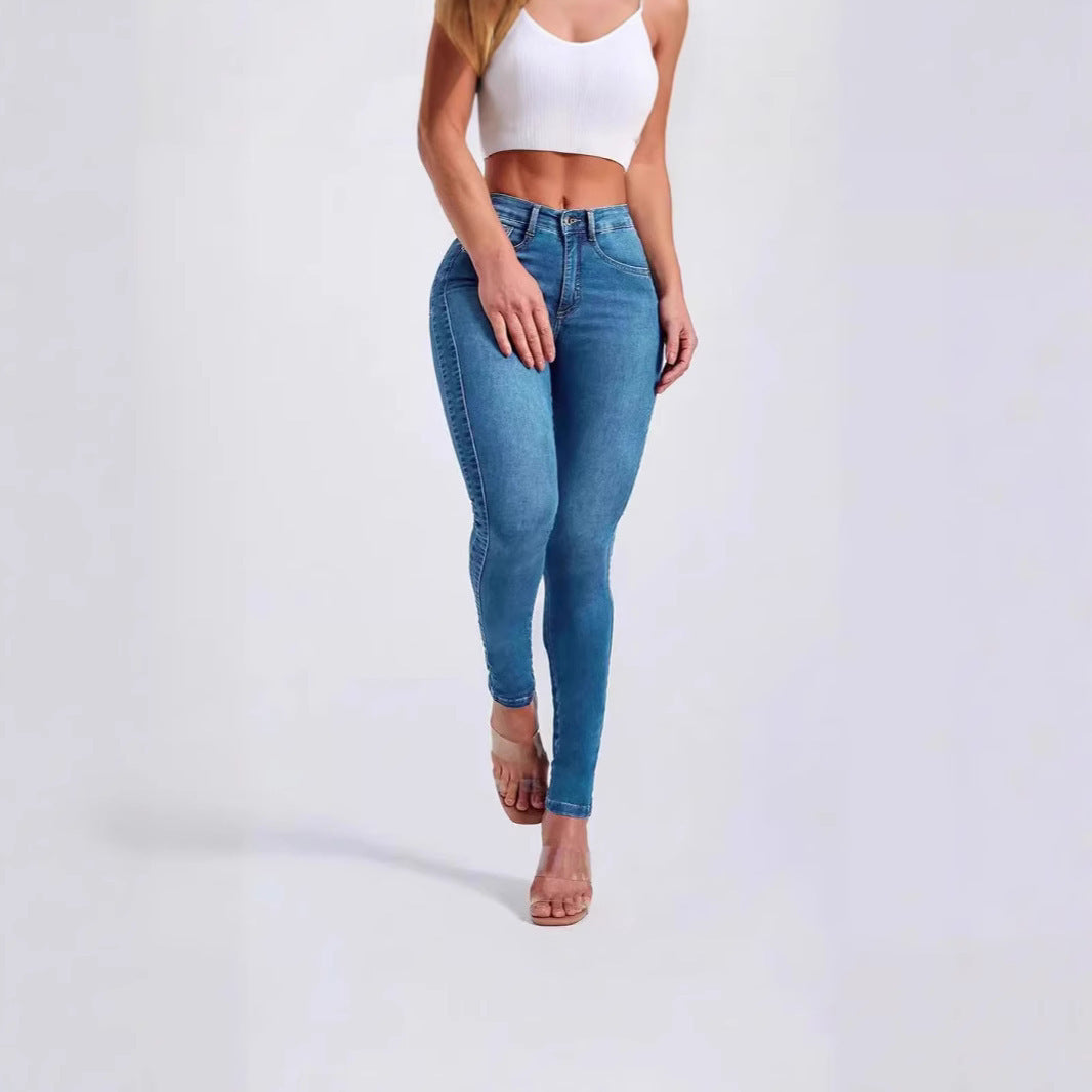 Stretch Luxe Hip-Hugging Jeans