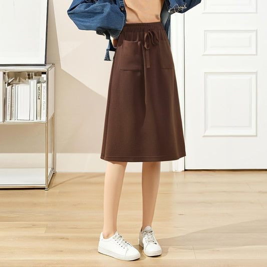 Slimming Elastic Waist Winter Skirt