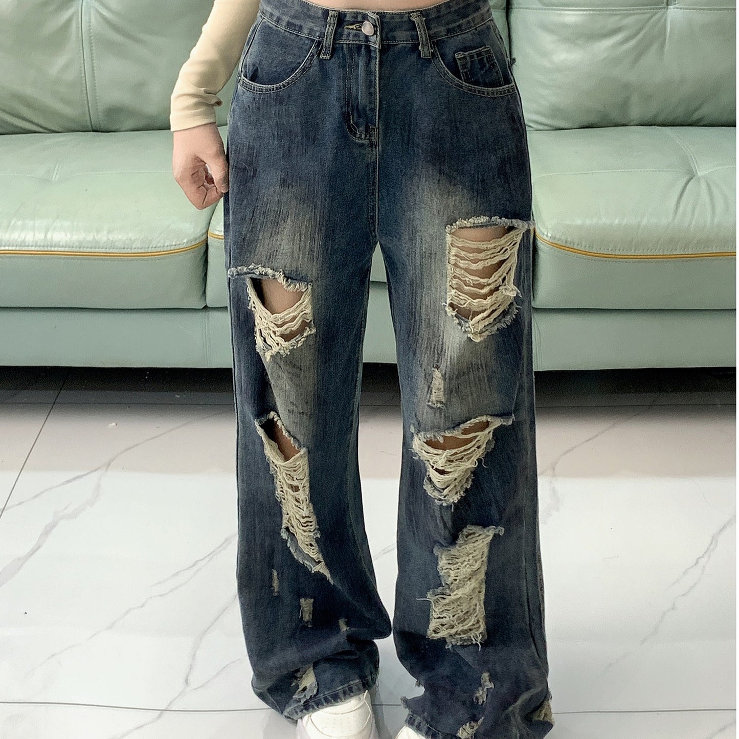 Effortless Edge Loose Fit Jeans