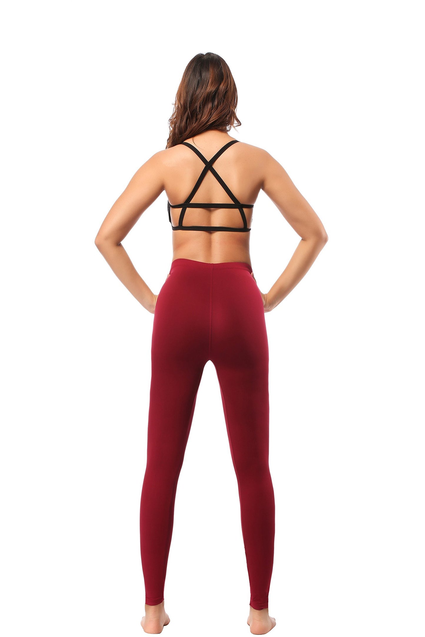 UrbanCool Cropped Burgundy Leggings