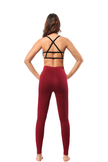 UrbanCool Cropped Burgundy Leggings