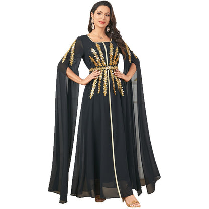 Arab Women's Robe Super Long Sleeve Muslim Dress - Sculptify™