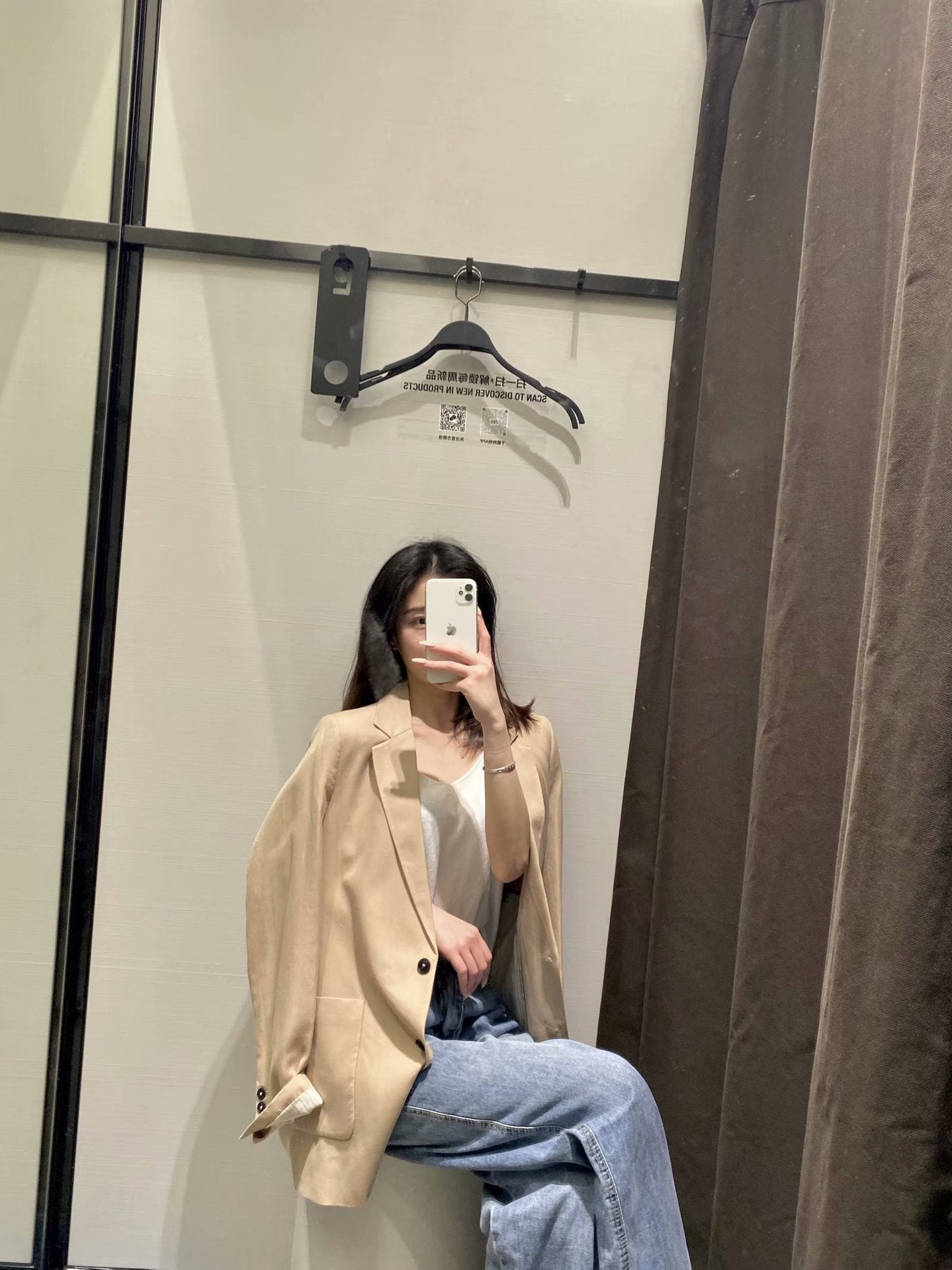 Women's Solid Color Straight Blazer With Button - Sculptify™