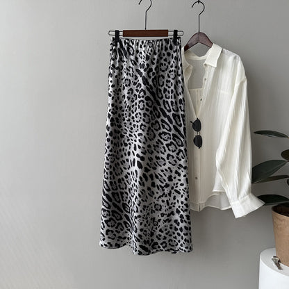Stylish Slimming Leopard Midi Skirt