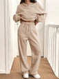 Womens Casual Warm Hooded Top And Pants Set - Sculptify™