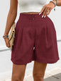 Casual Solid Color Straight-Leg Shorts