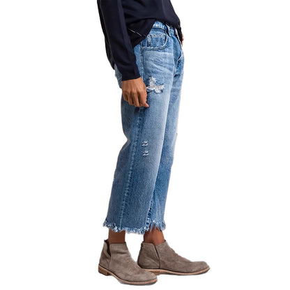 No-Stretch Ripped Street Jeans