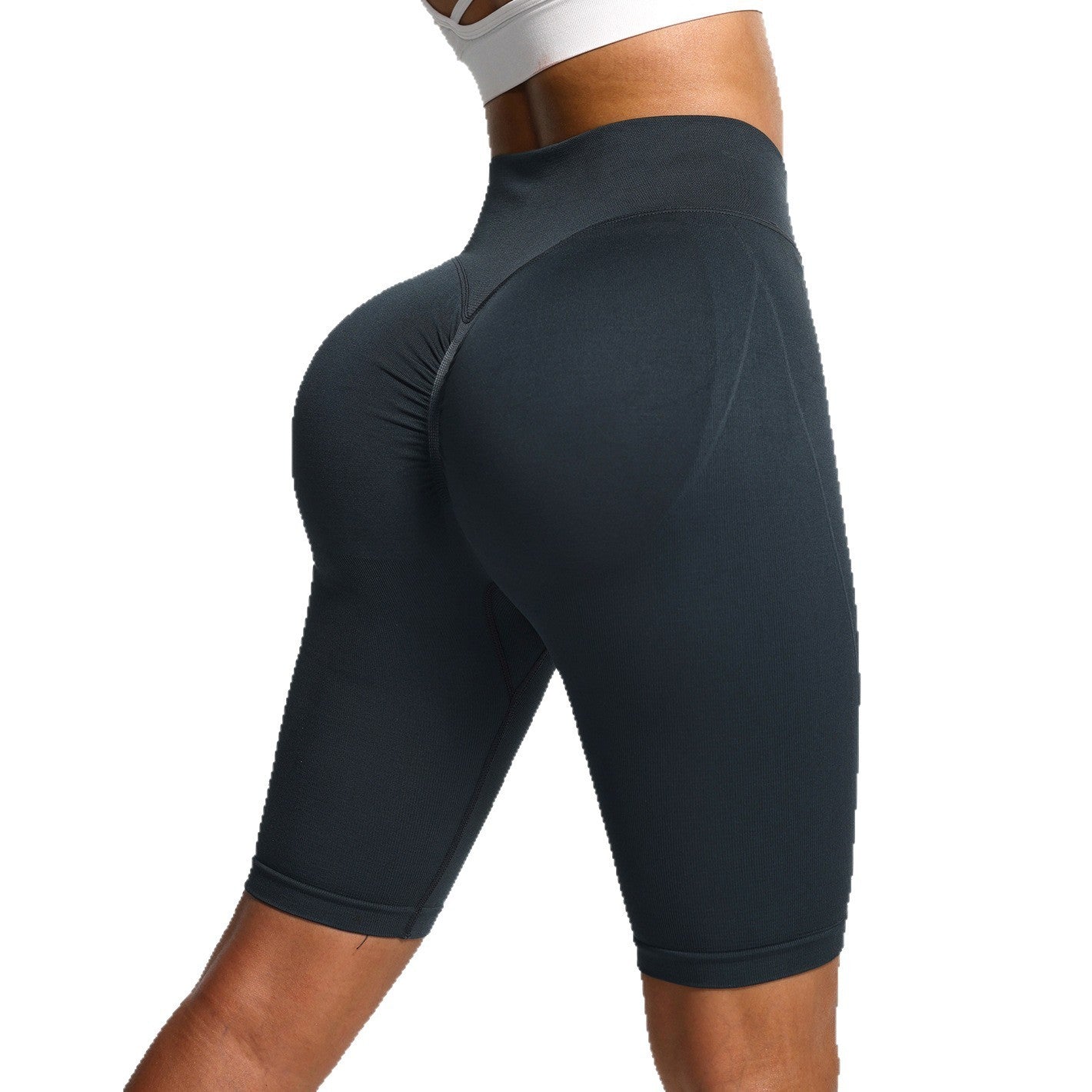 Slim Fit Cross Waist Peach Shorts