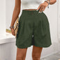 Casual Solid Color Straight-Leg Shorts