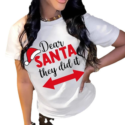 Women's Printed Round Neck Short-sleeved T-shirt  Short sleeve t-shirts Sculptify™
