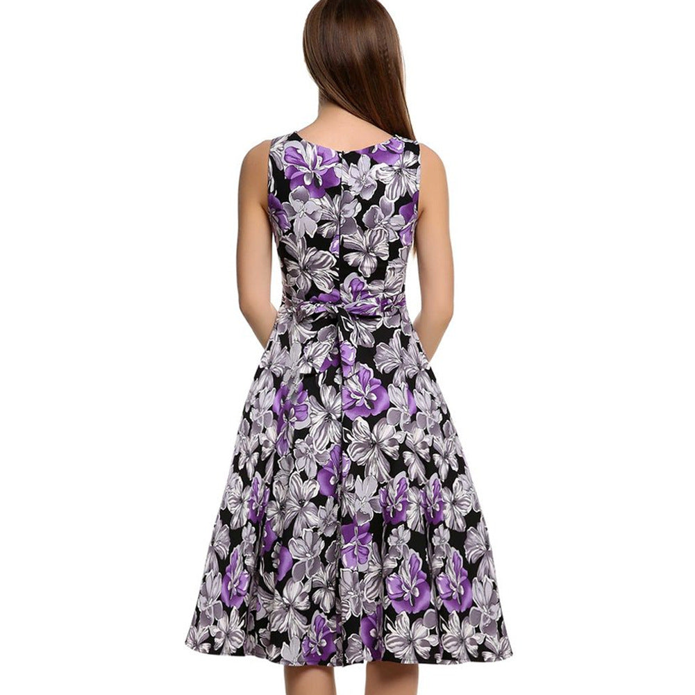 Vintage print dress - Sculptify™