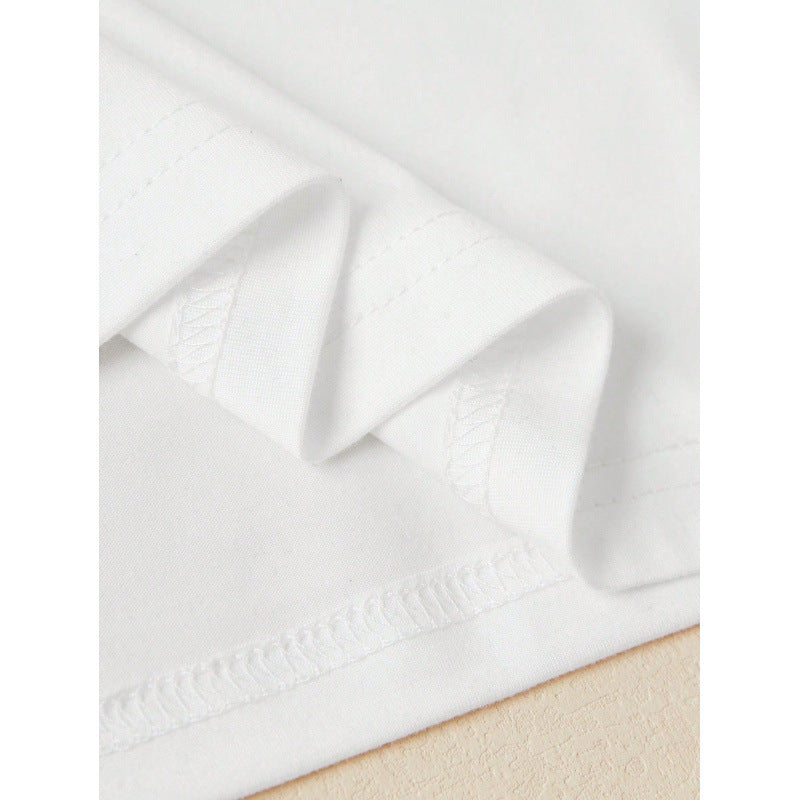 Letter-print Crew-neck Top Short-sleeve T-shirt  Short sleeve t-shirts Sculptify™