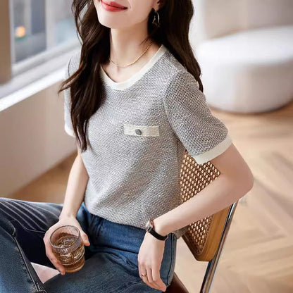 Women's French-style Short-sleeved T-shirt  Short sleeve t-shirts Sculptify™
