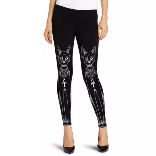 Long-Eared Cat Music Leggings