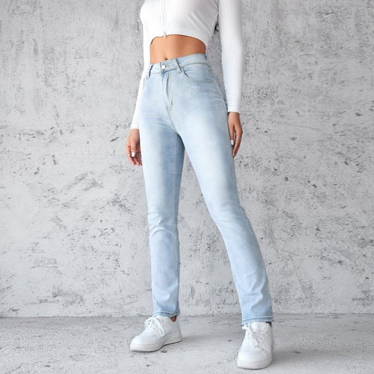 Classic Slim Straight Blue Jeans
