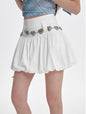 Romantic Fluffy Flower A-Line Skirt