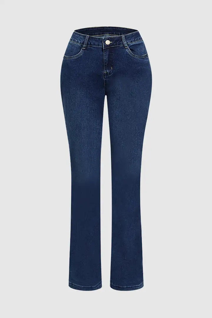 ChicFold Embroidered Denim Jeans