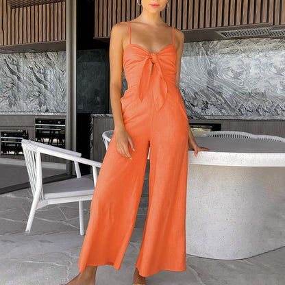 Sling Wide-leg Jumpsuit Women's Fashion Casual Loose Bodysuit - Sculptify™