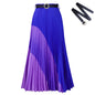 Modern Plus Size Pleated Midi Skirt