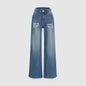 Grunge Flare Raw Hem Jeans