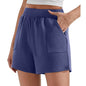 Casual Loose Fit Cream Sports Shorts