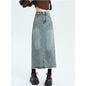 Chic Retro Tassel Denim Skirt