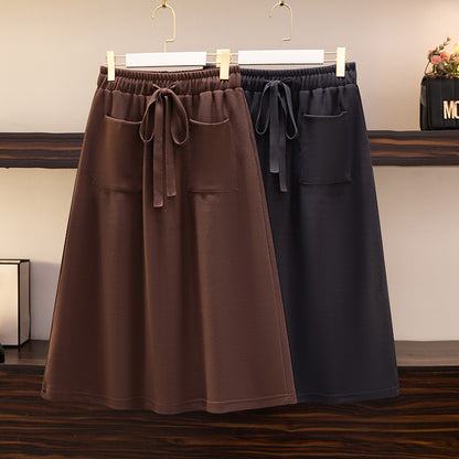 Slimming Elastic Waist Winter Skirt