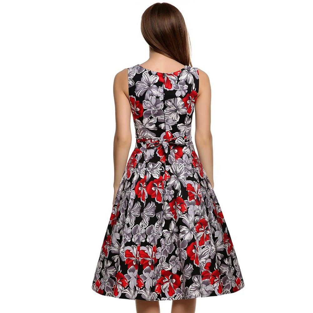 Vintage print dress - Sculptify™