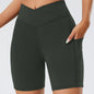Practical High-Waist Yoga Shorts
