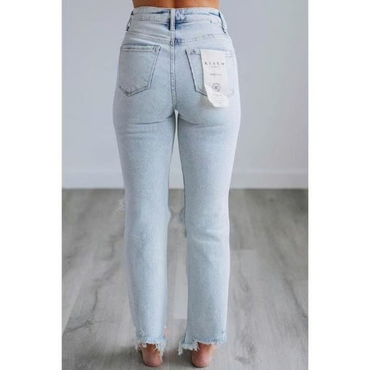 EuroVibe Distressed Slim Jeans