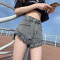 Trendy Summer Frayed Denim Shorts