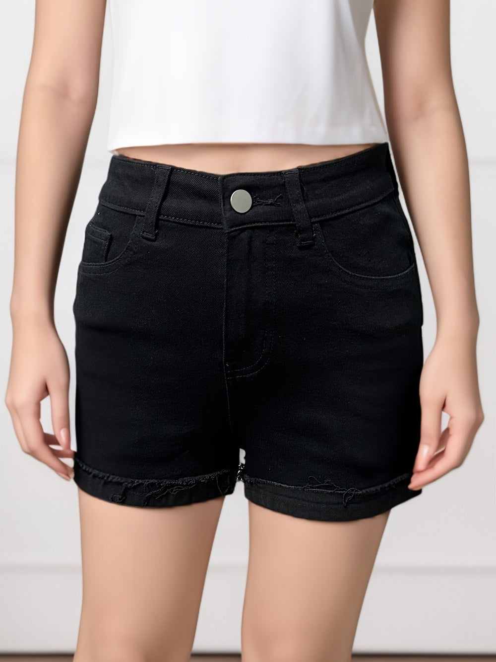 Slim Fit Retro Elastic Shorts