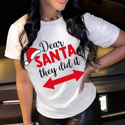 Women's Printed Round Neck Short-sleeved T-shirt  Short sleeve t-shirts Sculptify™
