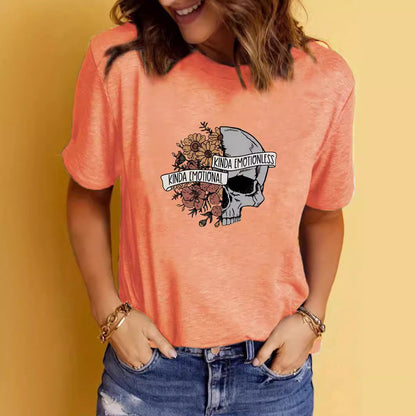 Summer Women's Graphic Print Crew Neck Short-sleeved T-shirt  Short sleeve t-shirts Sculptify™