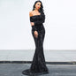 Sexy Strapless Long Sleeve Sequins Party Evening Dress - Sculptify™